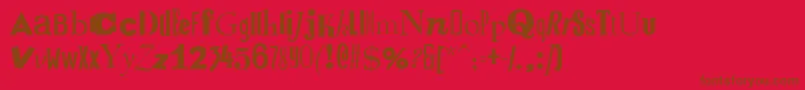 RansomItalic Font – Brown Fonts on Red Background