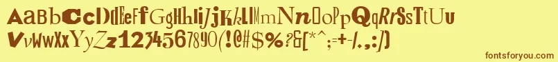 fuente RansomItalic – Fuentes Marrones Sobre Fondo Amarillo