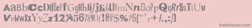 RansomItalic-Schriftart – Graue Schriften auf rosa Hintergrund