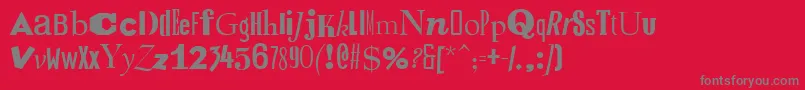 RansomItalic Font – Gray Fonts on Red Background