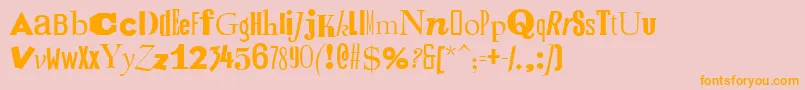 RansomItalic Font – Orange Fonts on Pink Background