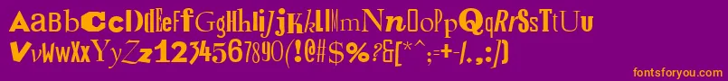 fuente RansomItalic – Fuentes Naranjas Sobre Fondo Morado
