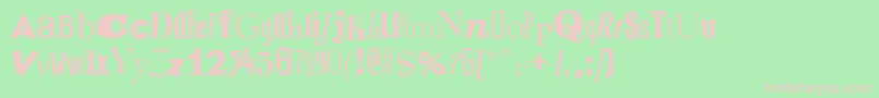 RansomItalic Font – Pink Fonts on Green Background