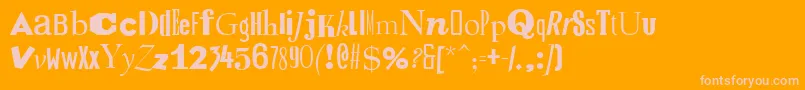 RansomItalic Font – Pink Fonts on Orange Background
