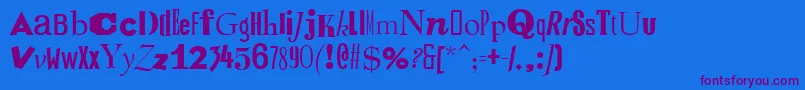 RansomItalic Font – Purple Fonts on Blue Background