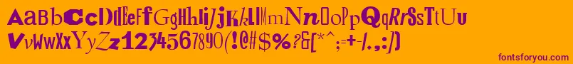 RansomItalic Font – Purple Fonts on Orange Background
