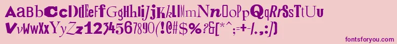 RansomItalic Font – Purple Fonts on Pink Background