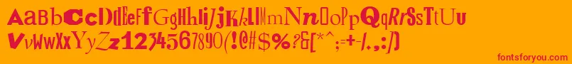 RansomItalic Font – Red Fonts on Orange Background
