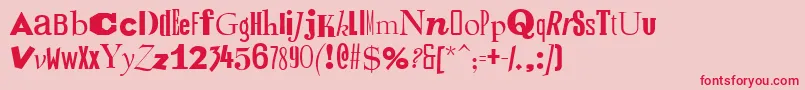 RansomItalic Font – Red Fonts on Pink Background