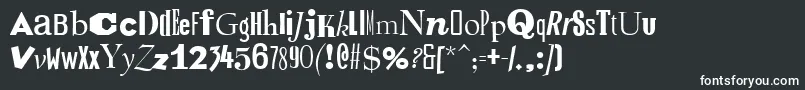 RansomItalic-fontti – valkoiset fontit