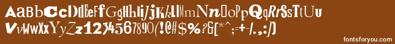 RansomItalic Font – White Fonts on Brown Background