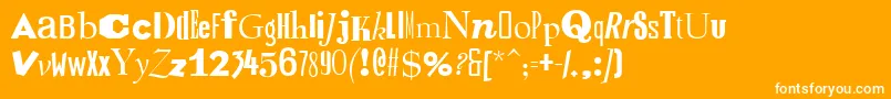 RansomItalic Font – White Fonts on Orange Background