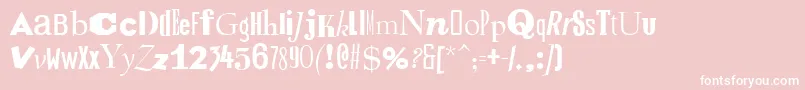 RansomItalic Font – White Fonts on Pink Background