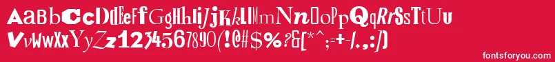 RansomItalic Font – White Fonts on Red Background
