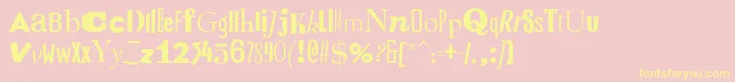 RansomItalic Font – Yellow Fonts on Pink Background