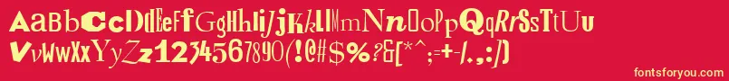 fuente RansomItalic – Fuentes Amarillas Sobre Fondo Rojo