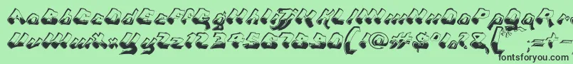 ChromaGhost Font – Black Fonts on Green Background