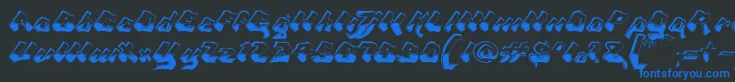 ChromaGhost Font – Blue Fonts on Black Background