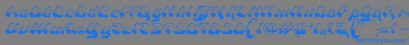 ChromaGhost Font – Blue Fonts on Gray Background