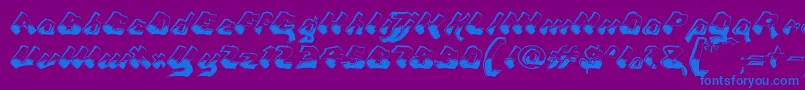 ChromaGhost Font – Blue Fonts on Purple Background