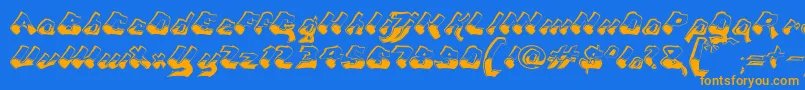 ChromaGhost Font – Orange Fonts on Blue Background