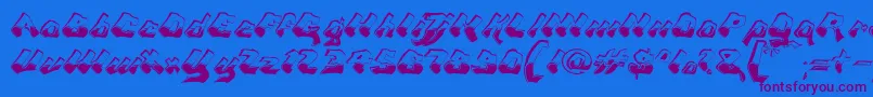 ChromaGhost Font – Purple Fonts on Blue Background