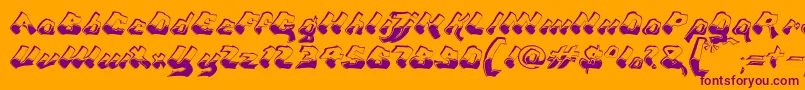 ChromaGhost Font – Purple Fonts on Orange Background