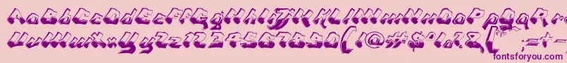 ChromaGhost Font – Purple Fonts on Pink Background