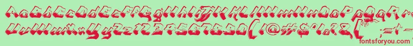 ChromaGhost Font – Red Fonts on Green Background