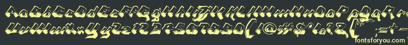 ChromaGhost Font – Yellow Fonts on Black Background