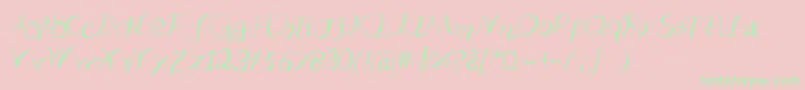 Typooo Font – Green Fonts on Pink Background