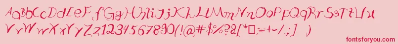 Typooo Font – Red Fonts on Pink Background