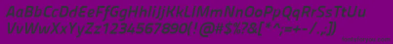 Panefresco750wtitalic Font – Black Fonts on Purple Background