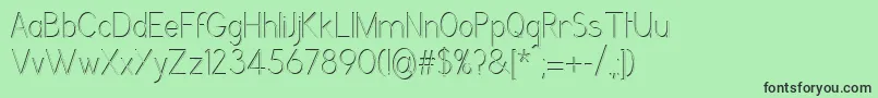 GrutchgroteskshadedCondensedlight Font – Black Fonts on Green Background