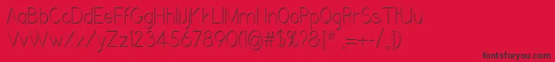 GrutchgroteskshadedCondensedlight Font – Black Fonts on Red Background