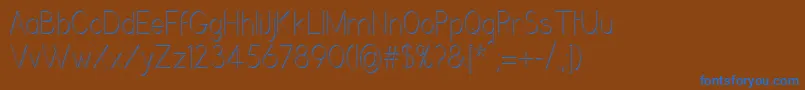 GrutchgroteskshadedCondensedlight Font – Blue Fonts on Brown Background