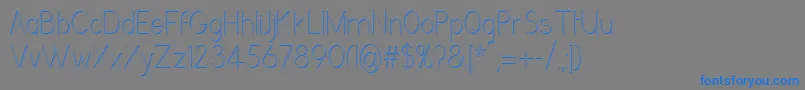 GrutchgroteskshadedCondensedlight Font – Blue Fonts on Gray Background