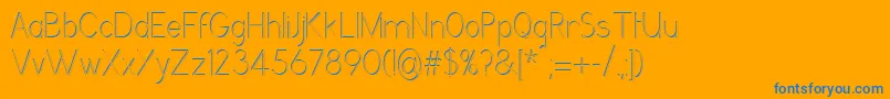 GrutchgroteskshadedCondensedlight Font – Blue Fonts on Orange Background