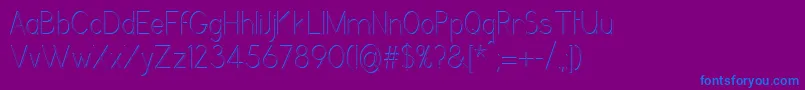 GrutchgroteskshadedCondensedlight Font – Blue Fonts on Purple Background