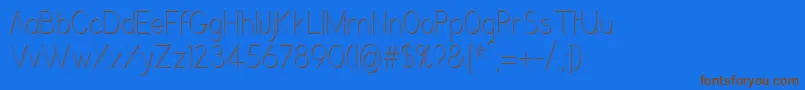 GrutchgroteskshadedCondensedlight Font – Brown Fonts on Blue Background