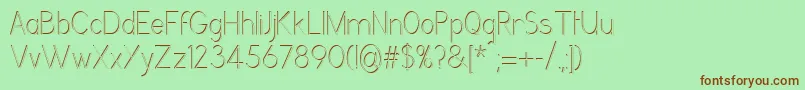 GrutchgroteskshadedCondensedlight Font – Brown Fonts on Green Background