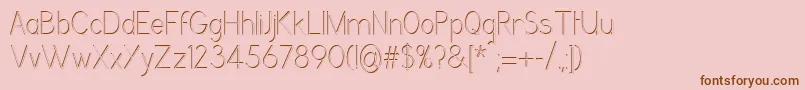 GrutchgroteskshadedCondensedlight Font – Brown Fonts on Pink Background