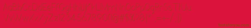 GrutchgroteskshadedCondensedlight Font – Brown Fonts on Red Background