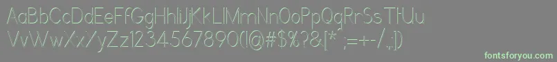 GrutchgroteskshadedCondensedlight Font – Green Fonts on Gray Background
