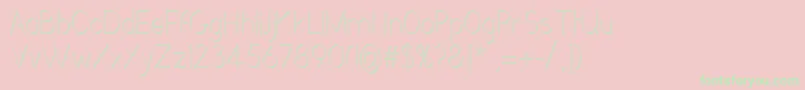 GrutchgroteskshadedCondensedlight Font – Green Fonts on Pink Background