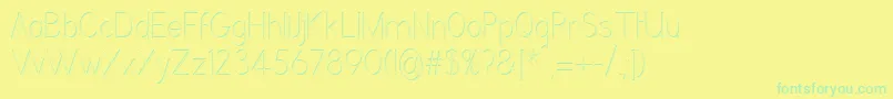 GrutchgroteskshadedCondensedlight Font – Green Fonts on Yellow Background
