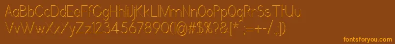 GrutchgroteskshadedCondensedlight Font – Orange Fonts on Brown Background