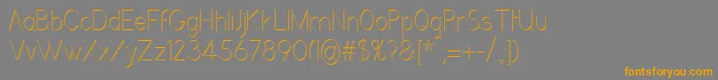 GrutchgroteskshadedCondensedlight Font – Orange Fonts on Gray Background