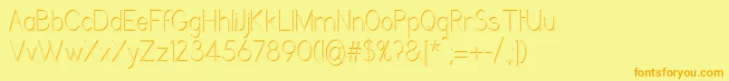 Police GrutchgroteskshadedCondensedlight – polices orange sur fond jaune