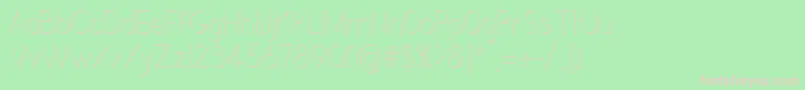 GrutchgroteskshadedCondensedlight Font – Pink Fonts on Green Background